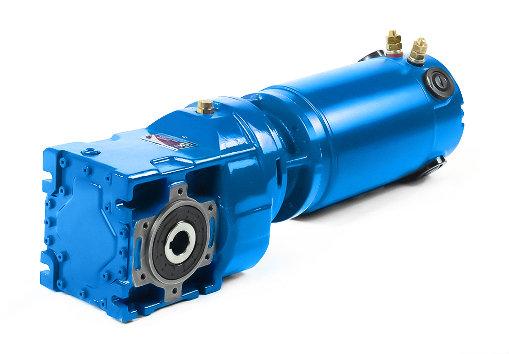 KV002-DC250-2-0,35 kW-270 rpm Motor de engrenagens cónicas