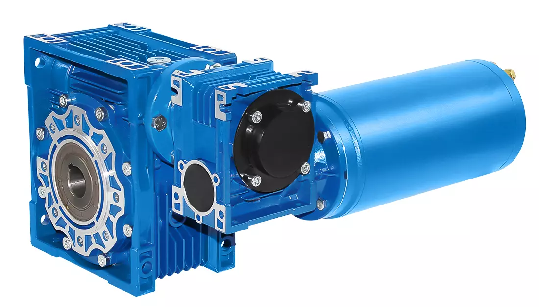 CMRV075/040 DC250, 12V, 0,35 kW, 9,4 rpm, IP66 motor de parafuso sem-fim