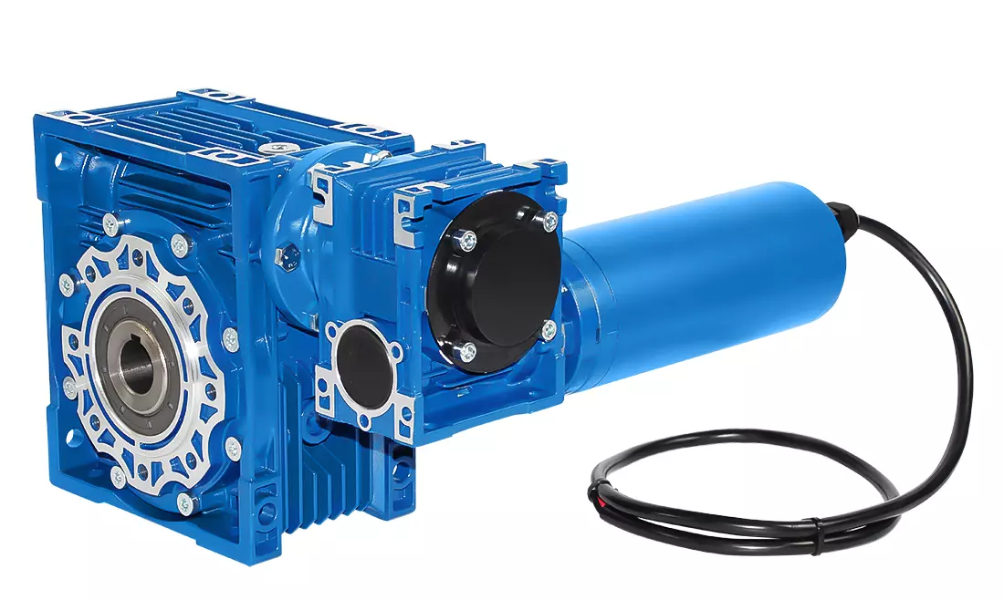 CMRV050/030 DC100, 12V, 0,14 kW, 9,4 rpm, IP66 motor de parafuso sem-fim